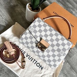 💯 Authentic Louis Vuitton Croissette Damier Azur
